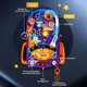 thumbnail image 5 of Juego de Pinball de Mesa OLEOCA Space Mini Arcade, 5 of 8