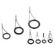 thumbnail image 1 of 7pcs guías de caña de pescar anillo de ojo kit de reparación de varilla de bricolaje marco de plata anillo negro, 1 of 3