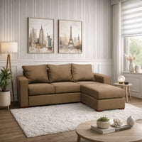 Dkora - Sofá Seccional Lena 3 Cuerpos Beige