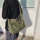 thumbnail image 4 of Xiao Hua Bolso Cartero unisex de Lona de color Sólido, Bolso Cruzado Grande, Verde 1 Pieza, 4 of 4
