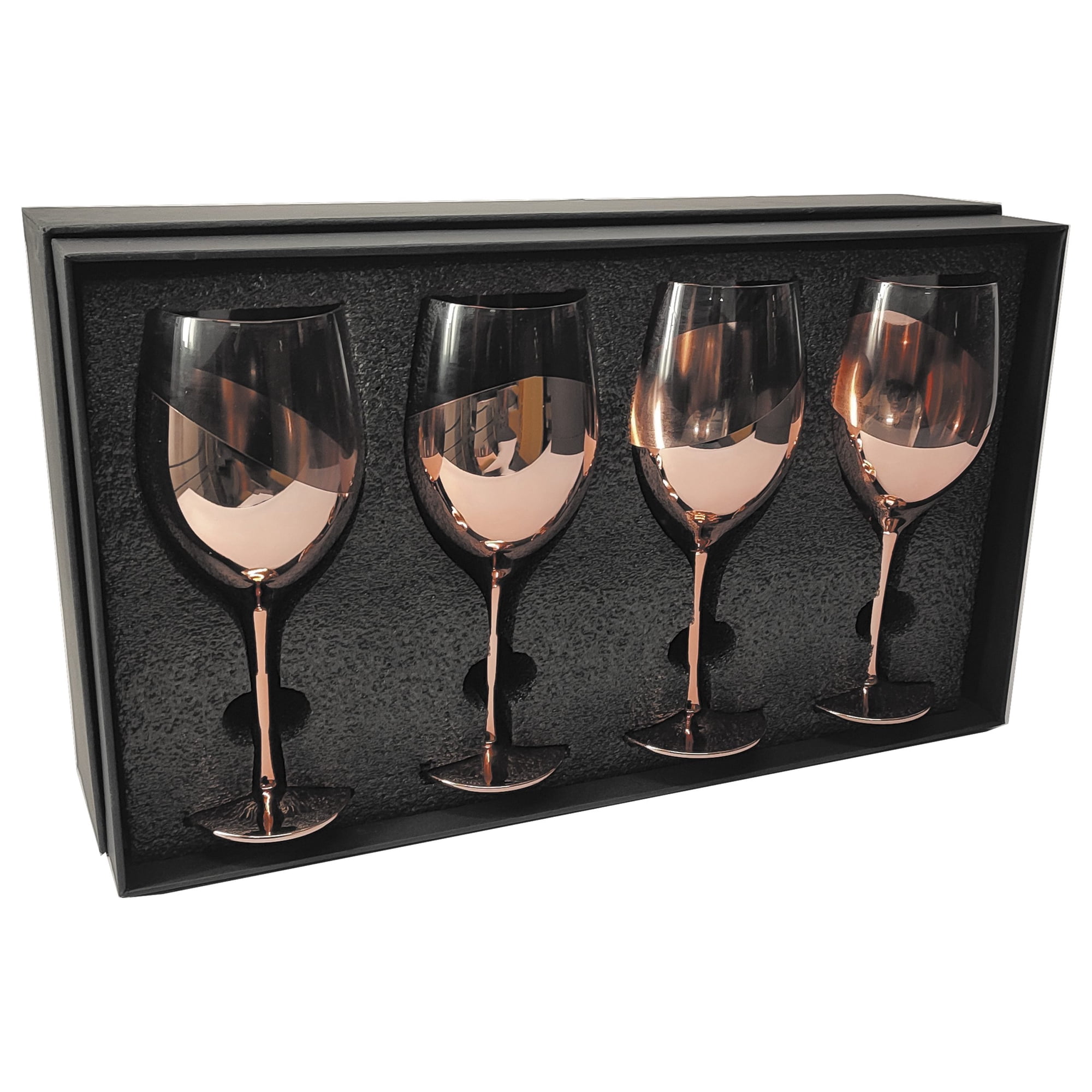 Entreparrilleros.cl - Set De 4 Copas De Vino Encobrizadas