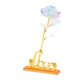 thumbnail image 5 of Rosa de las flores artificiales, chapado en oro rosa con caja 3, 5 of 5