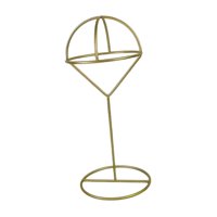 Magideal - Soporte Para Exhibición De Gorras, Organizador De Cúpula De Hierro Con Decoración, Soporte De Almacenamiento, Estante Para Exhibición De Sombreros Par Oro Y L