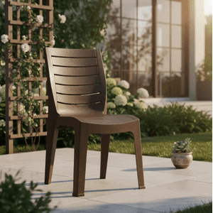 Reyplast - Silla Jardin / Terraza Roble Sin Apoya Brazos