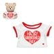 thumbnail image 2 of Camiseta Build a Bear corazón San Valentín roja y blanca, 2 of 3