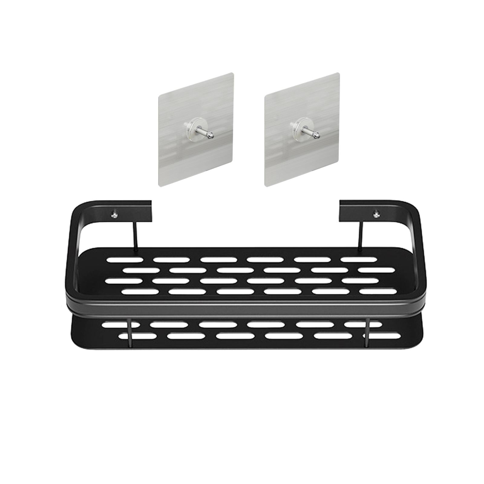 Bothyi - Estante Para Champú De Ducha, Organización De Ducha De Pared, Estantes De Ducha Para Dormitorios De Inodoro, Una Sola Capa, Negro