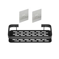 Bothyi - Estante Para Champú De Ducha, Organización De Ducha De Pared, Estantes De Ducha Para Dormitorios De Inodoro, Una Sola Capa, Negro