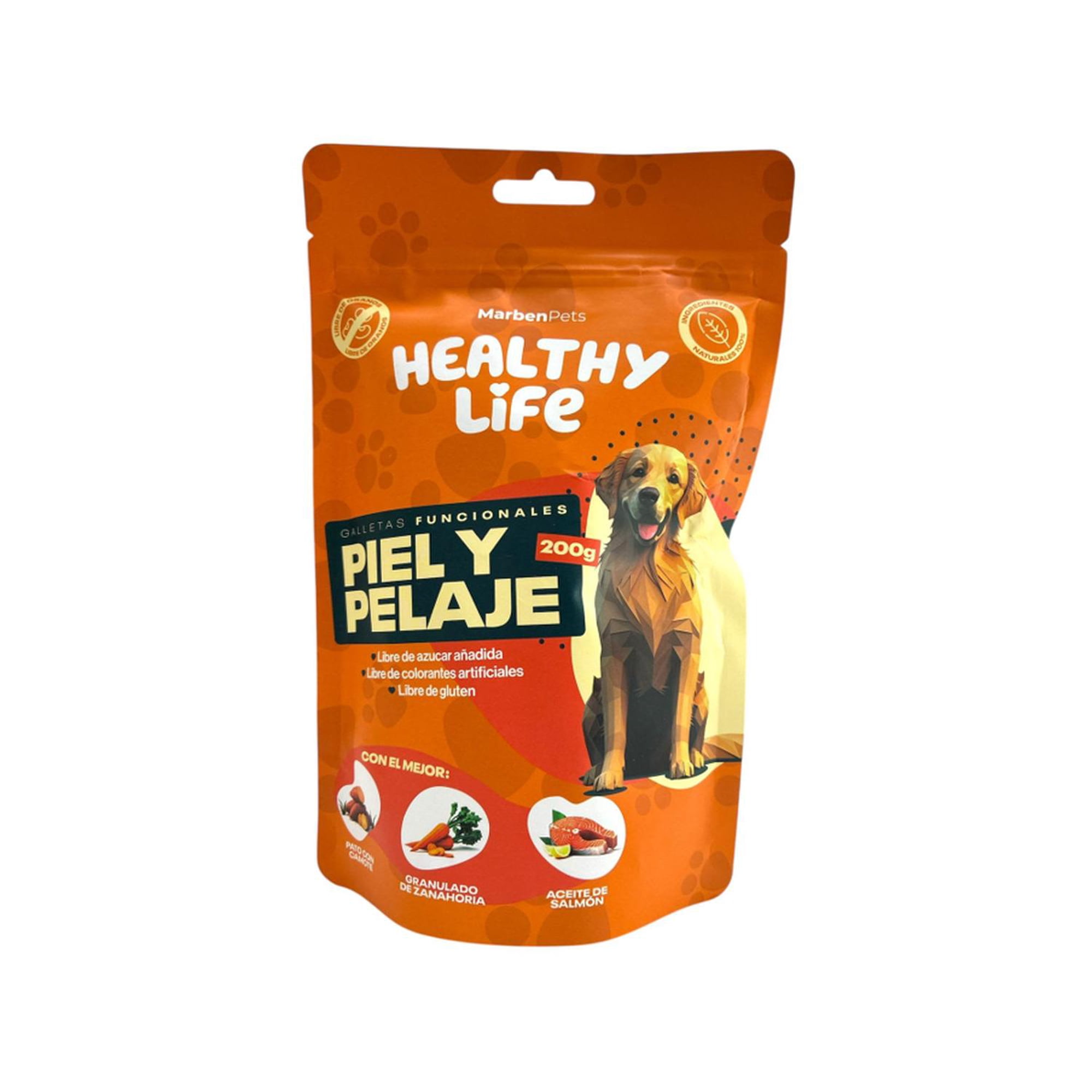 Marbent Pets - Snack Galletas Funcionales Para Perros 200g Naturales 100% Naranja