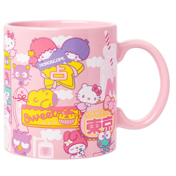 Taza de cerámica plateada con diseño de búfalo Sanrio Hello Kitty (600 ml), diseño de Tokio
