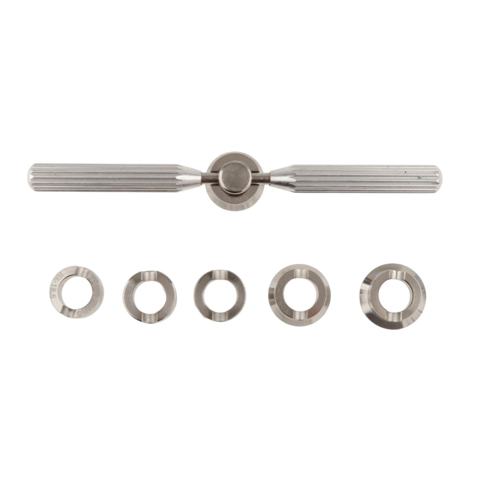 Magideal - Abridor De Caja Trasera De Reloj, Herramienta De Reparación De Relojes, Llave Con Troqueles De Diferentes Tamaños, Ergonómico Y Resistente Para Cerrar