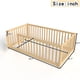 thumbnail image 3 of Twin Size Bed Floor Bed with Safety Guardrails and Door for Kids, Natural, 3 of 3