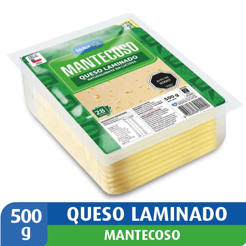 Queso Mantecoso Laminado 500 g Lider