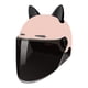 thumbnail image 1 of Casco de moto con visera, medio casco de motocicleta, lindo gorro de seguridad con ventilación, casco para adultos, casco de bicicleta para hombres Negro y rosa, 1 of 5