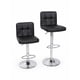 thumbnail image 2 of Pack de 2 Sillas Altas de Bar Regulables LORE | Asiento Acolchado Negro | Base Cromada Giratoria, 2 of 7