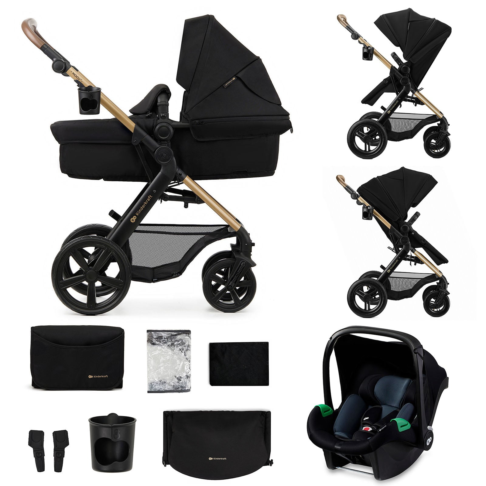 Kinderkraft - Coche Travel System Moov2 Xl Air Negro