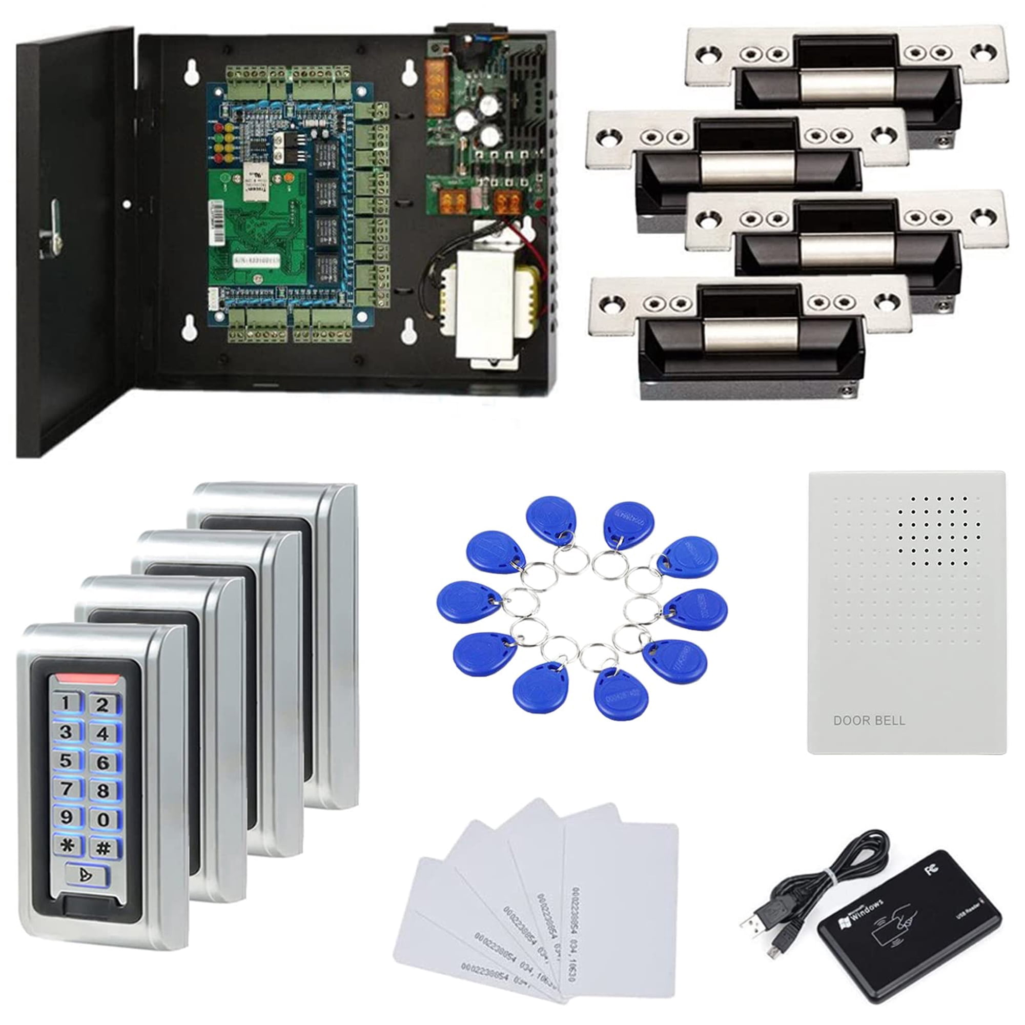 Sistema De Control De Acceso Mengqi-control Impermeable De 4 Puertas