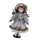 thumbnail image 2 of Figura encantadora de la gente de la muñeca de la muchacha de la porcelana de los 30cm con el regalo determinado del sombrero de la ropa gris, 2 of 2