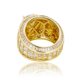 thumbnail image 3 of Anillos de Lujo de Moda con Estilo Punk de Rapero Bling para Hombre Chapados en Oro de 14K Brillantes de Compromiso Hip Hop con Circonia Cúbica Anillos para Hombre, 3 of 8