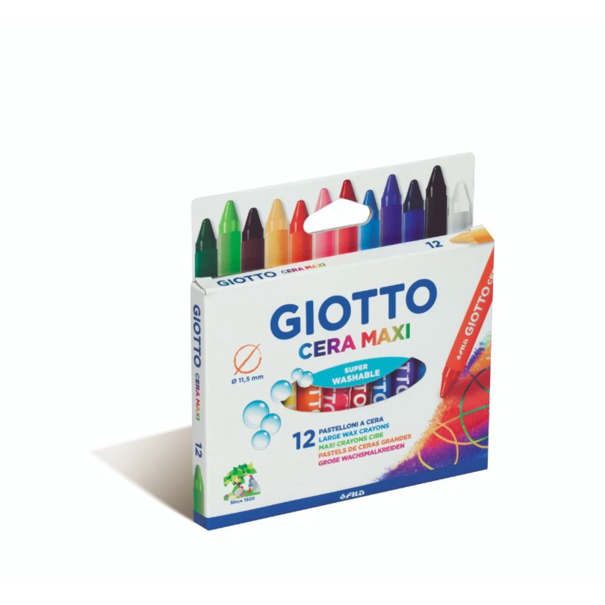 Lápices De Cera Maxi Extra Large Caja 12 Un 1 Giotto