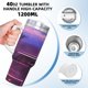 thumbnail image 5 of Grimace Vaso aislado de acero inoxidable con asa, diseño temático, regalo para familia, amigos y fans; incluye pajita y encaja en el portavasos estándar, 40 oz, 5 of 6