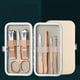 thumbnail image 4 of Rose Golden Stainless Steel Nail Clipper Set Grooming Tool Set With Case Manicure Art Tool, 4 of 5