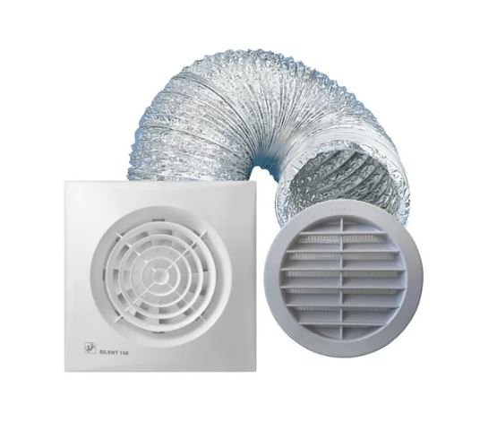 Kit Extractor Aire Para Ba o Silent 100 Cz Ducto Y Rejilla Lider Kit Extractor Aire Para Ba o Silent 100 Cz Ducto Y Rejilla Lider