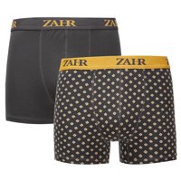 Zahr - Pack De 2 Boxers Plomo Y Estampado