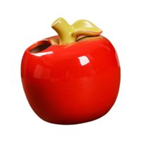 Bothyi - Jarrón De Cerámica Con Forma De Fruta Organizador De Chimenea Para Oficina Florero De Propagación Manzana Roja