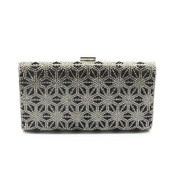 Cartera Fiesta Plateada Brillos A.C