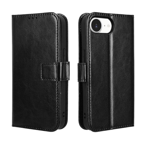 Funda tipo libro para iPhone 16E, cartera todo‑en‑uno, funda multifuncional con tarjetero y correa de muñeca desmontable