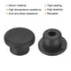 thumbnail image 3 of Uxcell Tapón de Silicona de Alta Temperatura Diámetro de Montaje 15mm/0.59 pulgadas Tapón de Goma en Forma de T, 3 of 7