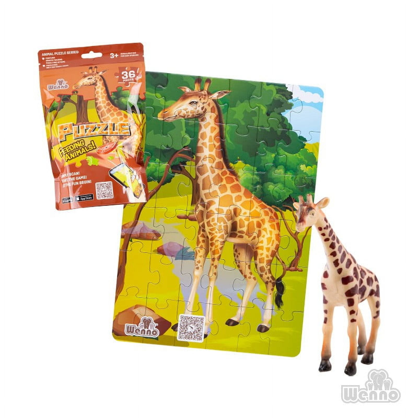 Wenno - Puzzle Jirafa 36 Piezas + Figura