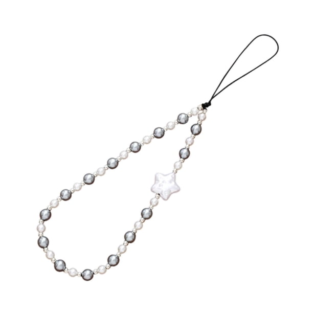 Correa de muñeca con cuentas para teléfono, cordón para teléfono, decoración multifuncional, pulsera para teléfono, cadena para teléfono para mujer, Estrella