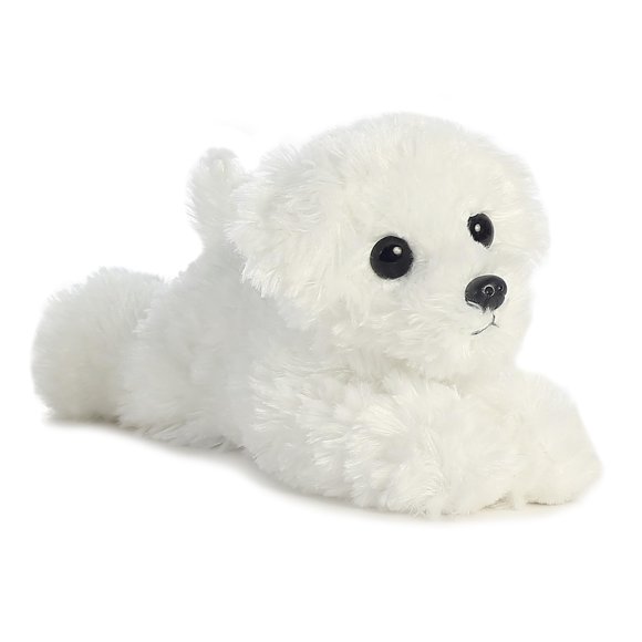 Miniflopsie™ Snowball™ con forma de animal de peluche Aurora®, color blanco