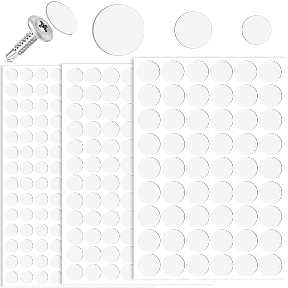 Lekgavd 290 piezas de adhesivos para agujeros de tornillo, tapas blancas de PVC