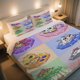 thumbnail image 1 of Duvet Cover Set Featuring Creatures on Digital Pet Devices Vintage Independence Day Print Soft And Breathable, 1 of 1