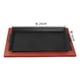 thumbnail image 4 of Plato De Fierro Fundido Rectangular Con Base De Madera Adecuado para bistec, 4 of 5