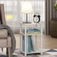 thumbnail image 2 of Mesa auxiliar Furinno JUST de 3 niveles con estantes abiertos, color blanco (espresso), 2 of 9