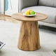 thumbnail image 2 of Natural Wood Grain MDF Round Coffee Table - 21.6" Diameter, 19.7" Height.Natural Wood Grain Texture Sticker,Exquisite Wood Grain Surface,Flexible MatchingMRound Tabletop Design., 2 of 3