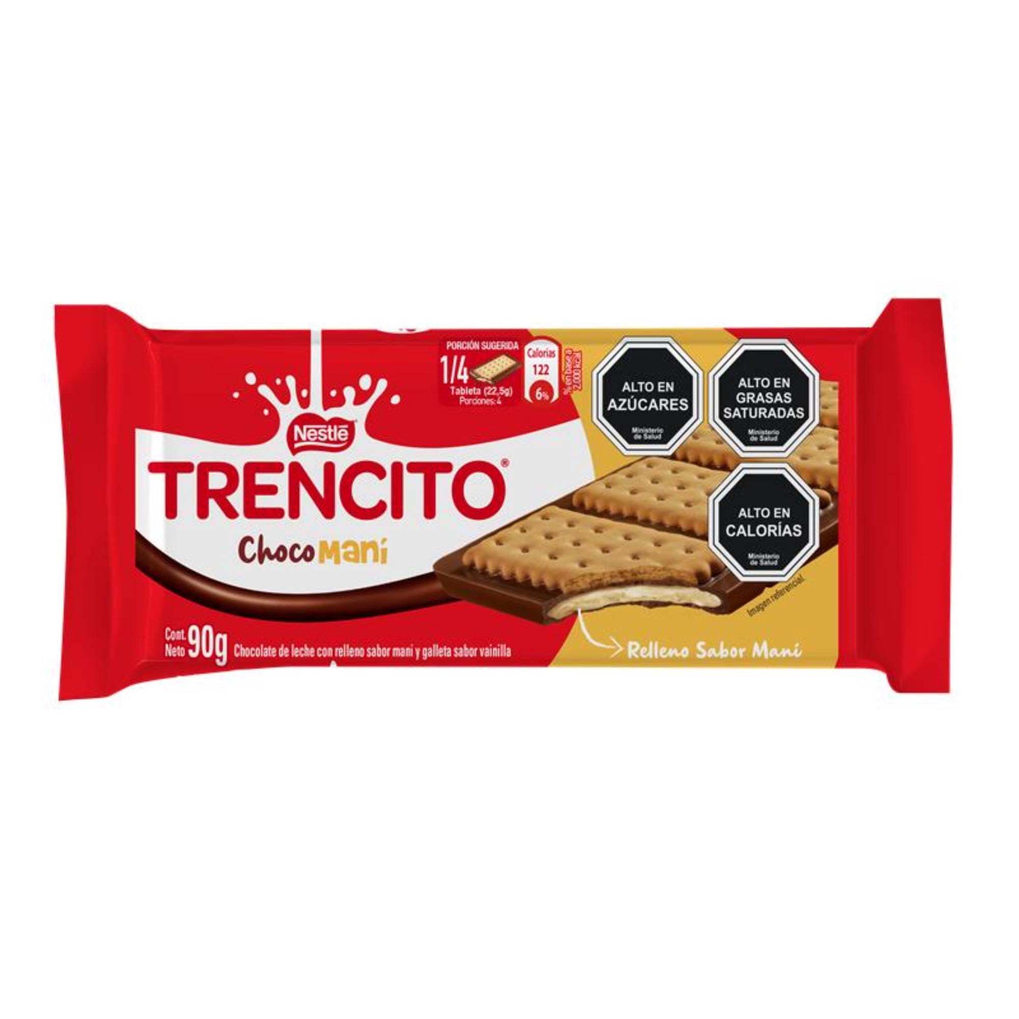 Chocolate Relleno Sabor Maní 90 g Trencito