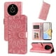 thumbnail image 4 of Funda tipo cartera FOXDOCK para Honor X9 4G/5G , diseño girasol en relieve, cuero PU, cierre magnético, soporte y tarjetero, 4 of 5