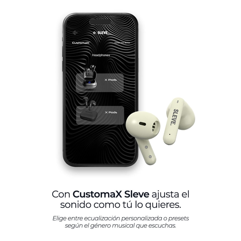 Audífonos True Wireless System PureX sleve Bluetooth Blanco Crema, foto 2