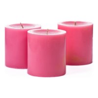 Genérico - Set 3 Velas Velones Rosa Spa Bodas Hogar Decora Lau