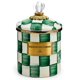 thumbnail image 1 of Tarro MACKENZIE-CHILDS Pequeño a Cuadros Esmeralda Verde y Blanco - Nuevo, 1 of 6
