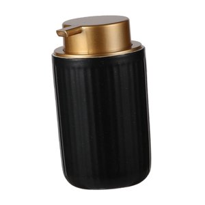 Magideal - Dispensador De Jabón De Cerámica, Botella De Líquido, Botella Portátil Vacía Recargable Con Bomba De Lavado Corporal Para El Hogar, Baño, Negro