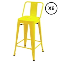 Moadchile - Pack 6 Taburete Tolix 66 Cm Amarillas