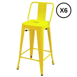 Moadchile - Pack 6 Taburete Tolix 66 Cm Amarillas