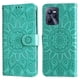 thumbnail image 1 of Funda tipo cartera FOXDOCK para Realme C35 4G , diseño girasol en relieve, cuero PU, cierre magnético, soporte y tarjetero, 1 of 5