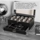 thumbnail image 2 of Caja de relojes ROTHWELL de 10 ranuras, cuero negro/gris, 2 of 7