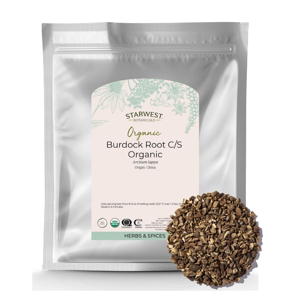 Bolsa orgánica Starwest Botanicals cortada con raíz de bardana, 454 g